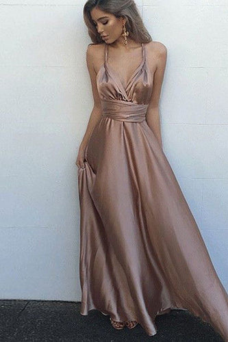 Satin Simple Prom Dress