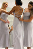 Load image into Gallery viewer, Sheath Dusty Rose Satin Lace-Up Back Bridesmaid Dress