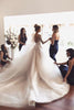 Load image into Gallery viewer, Navy Spaghetti Straps Mermaid Long Bridesmaid Dress