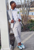 Load image into Gallery viewer, Shawl Lapel White Jacquard 2 Piece Men&#39;s Prom Suits