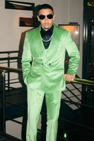 Load image into Gallery viewer, Light Green Shawl Lapel 3 Piece Men&#39;s Prom Suits