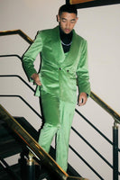 Load image into Gallery viewer, Light Green Shawl Lapel 3 Piece Men&#39;s Prom Suits