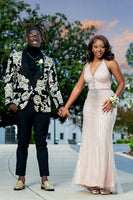 Load image into Gallery viewer, Shawl Lapel Jacquard Flower Men&#39;s Prom Blazer