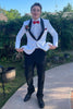 Load image into Gallery viewer, Silm Fit Shawl Lapel White Prom Suits for Men