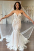 Load image into Gallery viewer, Ivory Mermaid Sweetheart Long Wedding Dress with Lace