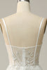 Load image into Gallery viewer, White Spaghetti Straps Corset Prom Dress with Beading