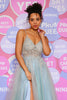 Load image into Gallery viewer, Beading Tulle Green Princess Prom Dress