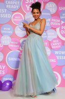 Load image into Gallery viewer, Beading Tulle Green Princess Prom Dress