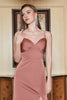 Load image into Gallery viewer, Spaghetti Straps Rust Simple Prom Dress