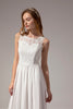 Load image into Gallery viewer, White A-line Sweetheart Long Formal Prom Party Dress With Lace
