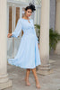 Load image into Gallery viewer, Sky Blue Chiffon Mother of the Bride Dress