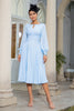 Load image into Gallery viewer, Sky Blue Chiffon Mother of the Bride Dress