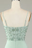 Load image into Gallery viewer, Spaghetti Straps Beaded Dusty Pink Bridesmaid Dress