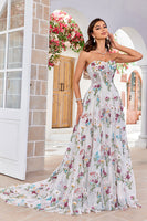 Load image into Gallery viewer, Beauty A Line Sweetheart Ivory Long Wedding Dress with Embroidery