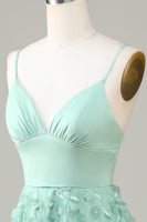 Load image into Gallery viewer, A-Line Spaghetti Straps Short Bridesmaid Dress with Appliques