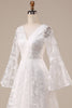 Load image into Gallery viewer, Ivory Lace Flare Sleeves A-Line Wedding Dress