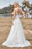 Load image into Gallery viewer, Sparkly Tulle Beaded Ivory Long A Line Wedding Dress