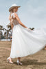 Load image into Gallery viewer, Ivory Tulle Corset Tea-Length A Line Wedding Dress