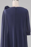 Load image into Gallery viewer, Sheath/Column Scoop Beaded Knee-Length Chiffon Mother of the Bride Dress