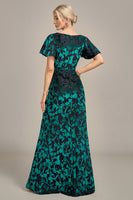 Load image into Gallery viewer, Velvet Peacock Mother of the Bride Dress