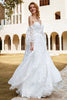 Load image into Gallery viewer, White Organza Off Shoulder Wedding Dress