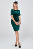 Load image into Gallery viewer, Dark Green Bodycon Velvet Dress