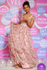 Load image into Gallery viewer, A-line Flower Printed Square Neck Princess Prom Dress