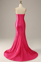 Load image into Gallery viewer, Fuchsia Sweetheart Mermaid Prom Dress
