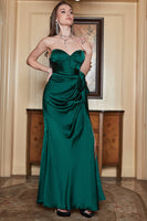 Load image into Gallery viewer, Sheath Sweetheart Dark Green Long Prom Dress with Split Front