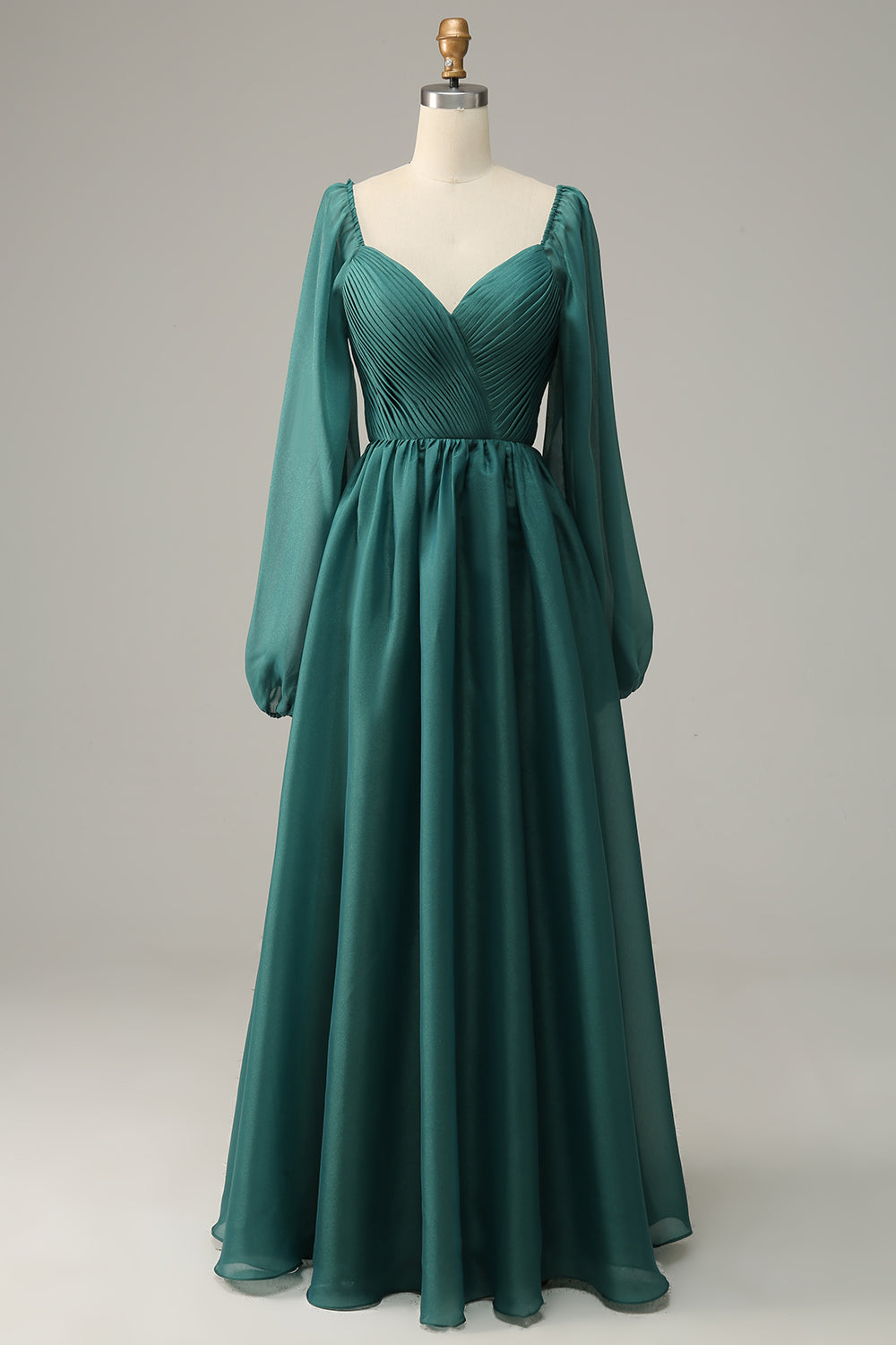 Off the Shoulder Long Sleeves Prom Dress with Ruffles