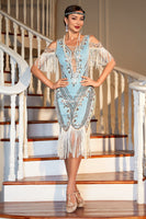 Load image into Gallery viewer, Sheath Off the Shoulder Sequins Party Dress With Tassels