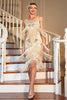 Load image into Gallery viewer, Fringed Champagne Sparkly Great Gatsby Dress for Party
