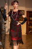 Load image into Gallery viewer, Sparkly Burgundy Sequined 1920s Flapper Dress with 20s Accessories