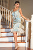 Load image into Gallery viewer, Sparkly Blue Sequined 1920s Flapper Dress with 20s Accessories