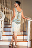 Load image into Gallery viewer, Sparkly Blue Sequined 1920s Flapper Dress with 20s Accessories