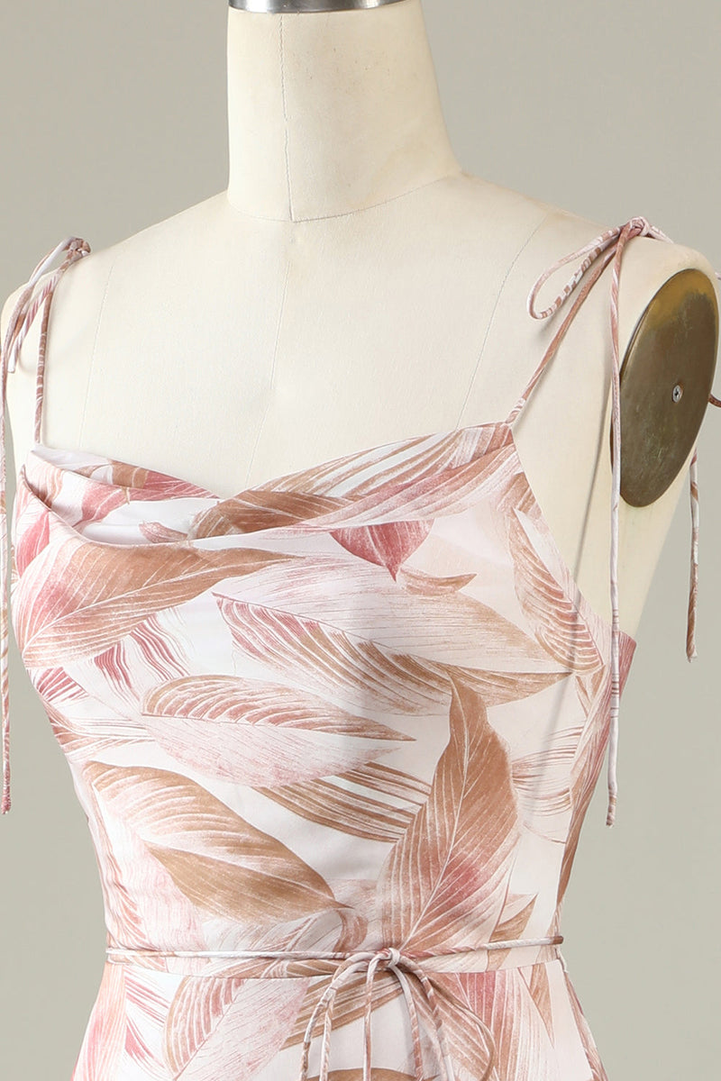 Load image into Gallery viewer, Blush Floral Boho Mermaid Bridesmaid Dress