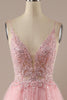 Load image into Gallery viewer, Pink Beading Tulle Princess Prom Dress