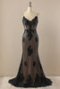 Load image into Gallery viewer, Black Mermaid Prom Dress with Lace
