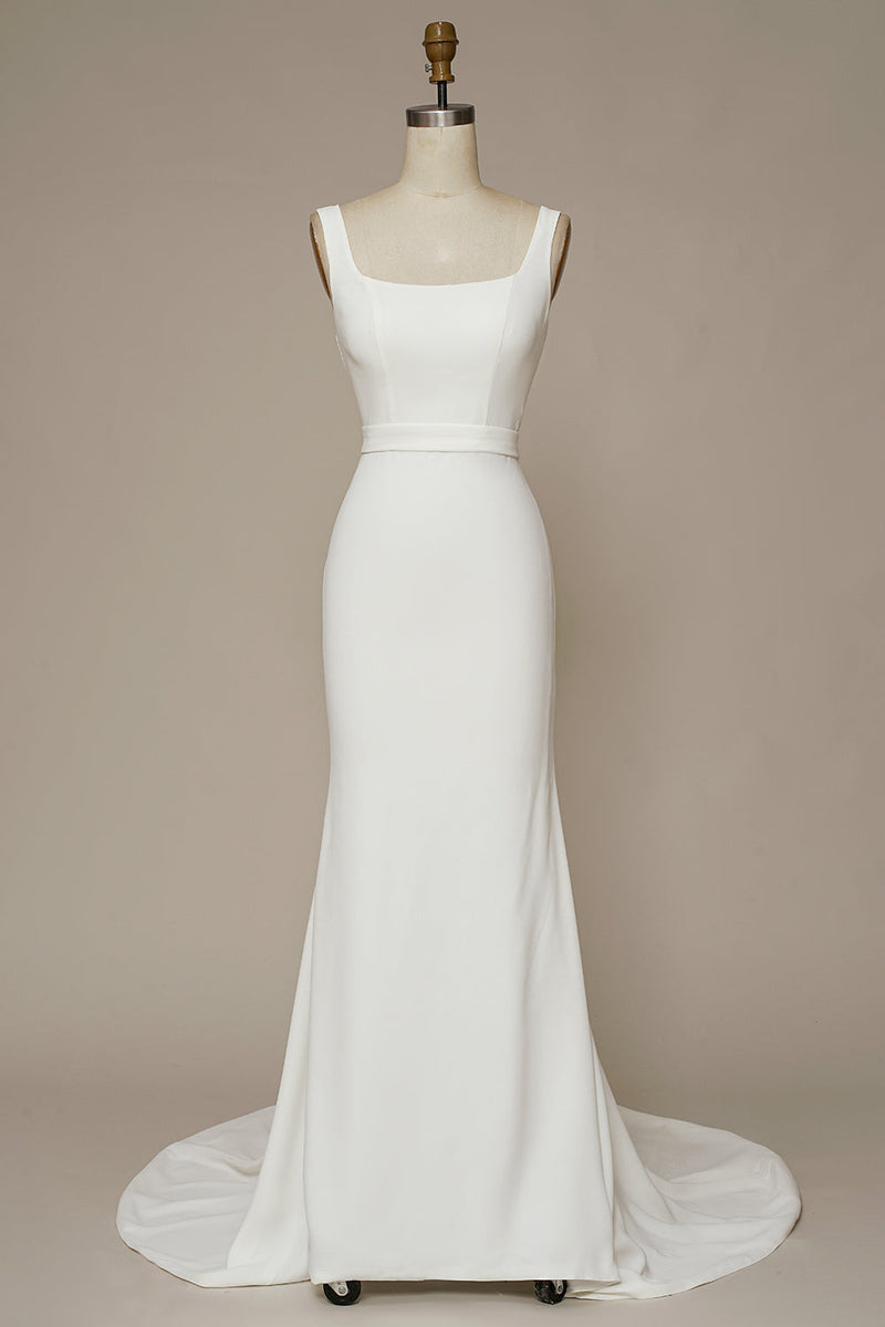 Load image into Gallery viewer, Mermaid Square Neck Wedding Dress