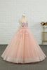 Load image into Gallery viewer, Pink Tulle Spaghetti Straps Flower Girl Dress