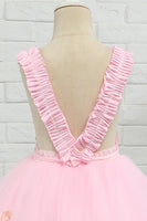 Load image into Gallery viewer, Pink Floor Length Flower Girl Dress