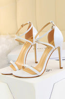 Load image into Gallery viewer, Black Stiletto Sandals