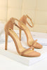 Load image into Gallery viewer, Apricot Strappy Stiletto Heels