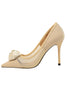 Load image into Gallery viewer, Mesh Hollow Satin Rose Flower Stiletto Heels