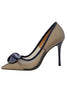 Load image into Gallery viewer, Mesh Hollow Satin Rose Flower Stiletto Heels