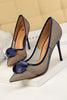Load image into Gallery viewer, Mesh Hollow Satin Rose Flower Stiletto Heels
