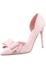 Load image into Gallery viewer, Sweet Bow Pointed Side Hollow High Heels