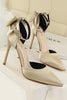 Load image into Gallery viewer, Burgundy Satin Prom Heels with Bowknot