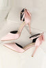 Load image into Gallery viewer, Burgundy Satin Prom Heels with Bowknot