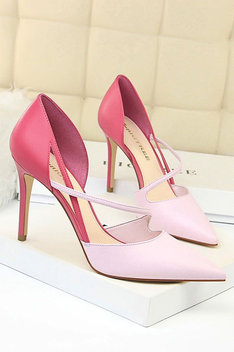 Load image into Gallery viewer, Pink Stiletto Pointy Heels